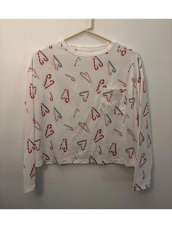 Colsie Other - Colsie Christmas Candy Canes Pajama Top Size Small